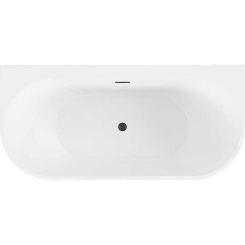 Mexen Oval+ laisvai stovinti ovali 170 x 80 cm, balta, per juoda - 52681708000-70