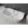 Mexen Oval+ laisvai stovinti ovali 170 x 80 cm, balta, per juoda - 52681708000-70