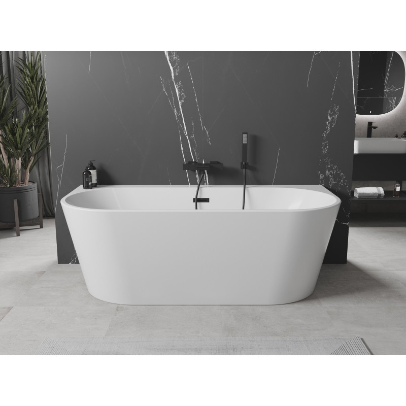 Mexen Oval+ laisvai stovinti ovali 170 x 80 cm, balta, per juoda - 52681708000-70