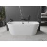 Mexen Oval+ laisvai stovinti prie sienos 170 x 80 cm vonia, balta, juodas perpylimas - 52681708000-70