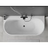 Mexen Oval+ laisvai stovinti prie sienos 170 x 80 cm vonia, balta, juodas perpylimas - 52681708000-70