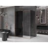 Mexen Velar stumdomas dušo kabinas 130 x 70 cm, grafitas, rožinis auksas - 871-130-070-41-60