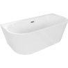 Mexen Oval+ laisvai stovinti prie sienos montuojama vonia 170 x 80 cm, balta, metalinė perpildymo anga - 52681708000-95