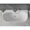 Mexen Oval+ laisvai statoma priglausta vonia 170 x 80 cm, balta, su gun metal persipylimu - 52681708000-95