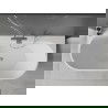 Mexen Oval+ laisvai pastatoma prie sienos vonia 170 x 80 cm, balta, šepetėlio nikeliuotas perpylimas - 52681708000-97