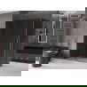 Mexen Velar stumdomas dušo kabinas 150 x 75 cm, grafitas, rožinis auksas - 871-150-075-41-60