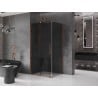 Mexen Velar stumdomos dušo durys 140 x 90 cm, grafitas, rausvas auksas - 871-140-090-41-60