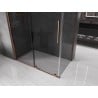 Mexen Velar slankiojantis dušo kabina 160 x 75 cm, grafitas, rožinis auksas - 871-160-075-41-60