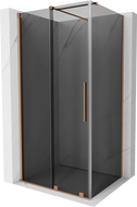 Mexen Velar slankiojančios dušo durys 90 x 80 cm, grafitas, šepečiu valyta varis - 871-090-080-41-65