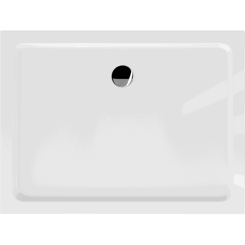 Mexen Flat stačiakampė plokščiasis dušo padėklas 90 x 80 cm, baltas, chromuotas sifonas - 40108090