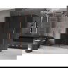Mexen Velar stumdomo tipo dušo kabina 160 x 85 cm, grafitas, šlifuota varis - 871-160-085-41-65