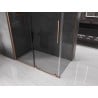 Mexen Velar stumdomo dušo kabina 160 x 80 cm, grafitas, šlifuotas varis - 871-160-080-41-65