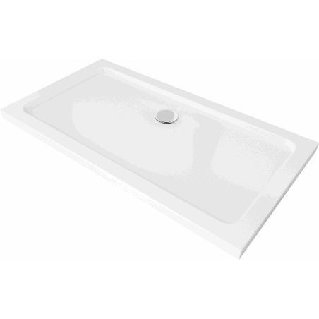 Mexen Flat stačiakampis slim dušo padėklas 130 x 70 cm, Balta, sifonas  Chromo - 40107013