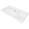 Mexen Flat stačiakampis dušo padėklas slim 130 x 70 cm, baltas, sifonas chromuotas - 40107013