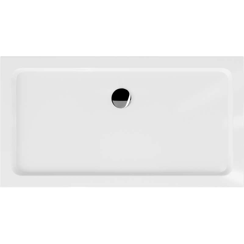 Mexen Flat stačiakampis dušo padėklas slim 130 x 70 cm, baltas, sifonas chromuotas - 40107013