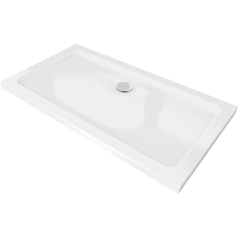 Mexen Flat stačiakampis slim dušo padėklas 120 x 70 cm, Balta, sifonas  Chromo - 40107012