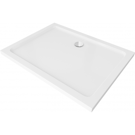 Mexen Flat stačiakampis slim dušo padėklas 140 x 100 cm, Balta, sifonas  Chromo - 40101014