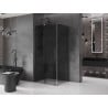 Mexen Velar stumdomas dušo kabina 140 x 90 cm, grafitas, šlifuotas gun gray - 871-140-090-41-66