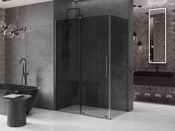 Mexen Velar stumdomas dušas 160 x 70 cm, grafitas, gun gray šlifuotas - 871-160-070-41-66