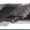 Mexen Velar slenkantis dušo kabina 160 x 85 cm, grafitas, šlifuotas pistoletas pilkas - 871-160-085-41-66