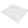 Mexen Flat kvadratinis dušo padėklas slim 100 x 100 cm, baltas, chromuota sifono - 40101010