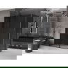 Mexen Velar slankiojantis dušo kabina 140 x 85 cm, grafitas, juoda - 871-140-085-41-70
