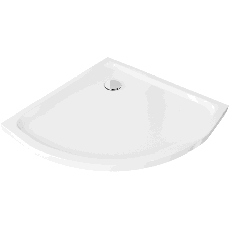 Mexen Flat pusapvalė slim dušo padėklas 70 x 70 cm, baltas, chrom sifonas - 41107070