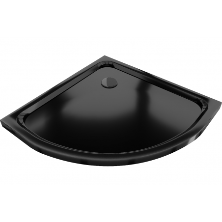 Mexen Flat pusapvalis dušo padėklas slim 90 x 90 cm, juodas, sifonas juodas - 41709090B