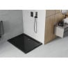 Mexen Flat stačiakampis dušo padėklas slim 100 x 90 cm, juodas, juodas sifonas - 40709010B