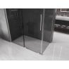 Mexen Velar stumdomoji dušo kabina 140 x 80 cm, grafitas, šlifuotas nikeliuotas - 871-140-080-41-97