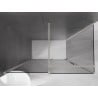 Mexen Velar stumdomoji dušo kabina 140 x 80 cm, grafitas, šlifuotas nikeliuotas - 871-140-080-41-97