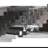 Mexen Velar stumdoma dušo kabina 160 x 70 cm, grafitas, šlifuotas nikelis - 871-160-070-41-97