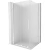 Mexen Velar stumdomos dušo durys 100 x 85 cm, matinės, baltos - 871-100-085-31-20