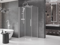 Mexen Velar stumdomos dušo durys 100 x 85 cm, matinės, baltos - 871-100-085-31-20