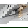 Mexen Flat stačiakampis slim dušo padėklas 90 x 70 cm, Balta, sifonas Juoda - 40107090B