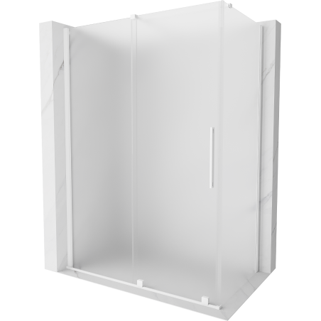 Mexen Velar stumdomasis dušo kabinas 140 x 85 cm, matinė, balta - 871-140-085-31-20