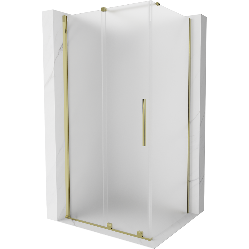 Mexen Velar 90 x 75 cm stumdomas dušo kabinas, matinė, auksinė - 871-090-075-31-50