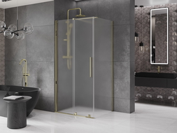 Mexen Velar slankiojantis dušo kabinas 90 x 120 cm, matinis, auksinis - 871-090-120-31-50