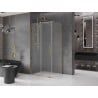 Mexen Velar slankiojanti dušo kabina 110 x 70 cm, matinis stiklas, auksinė - 871-110-070-31-50