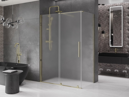 Mexen Velar slankiojamoji dušo kabina 130 x 75 cm, matinis, auksinis - 871-130-075-31-50