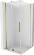 Mexen Velar slankiojančios dušo kabina 90 x 90 cm, šerkšnas, auksinė - 871-090-090-31-50