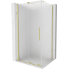 Mexen Velar stumiama dušo kabina 90 x 80 cm, matinė, šlifuotas auksinis - 871-090-080-31-55