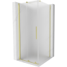 Mexen Velar stumdomas dušo kabinas 90 x 90 cm, matinį, aukso šepetėlį - 871-090-090-31-55