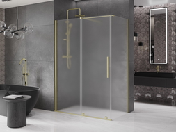 Mexen Velar stumdomas dušo kambarys 150 x 75 cm, matinis, auksinis šlifuotas - 871-150-075-31-55