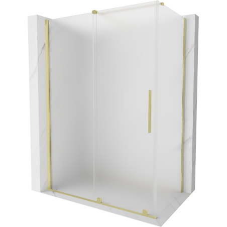 Mexen Velar 150 x 80 cm stumdomas dušo kabinas, šerkšnas, šlifuotas auksas - 871-150-080-31-55