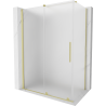 Mexen Velar 150 x 80 cm stumdomas dušo kabinas, šerkšnas, šlifuotas auksas - 871-150-080-31-55
