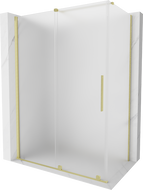 Mexen Velar stumiama dušo kabina 160 x 90 cm, matinė, auksinės spalvos šepetėlis - 871-160-090-31-55