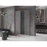 Mexen Velar slankiojanti dušo kabina 120 x 90 cm, matinė, rožinis auksas - 871-120-090-31-60