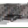 Mexen Velar slankiojančios dušo kabina 140 x 75 cm, matinė, rožinis auksas - 871-140-075-31-60