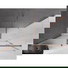 Mexen Velar stumdomos dušo kabinos 150 x 80 cm, matinis, rožinis auksas - 871-150-080-31-60